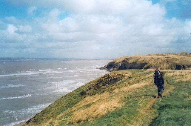 Wide track through Llangennith Burrows