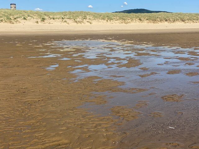 Tidal beach at Baglan Burrows