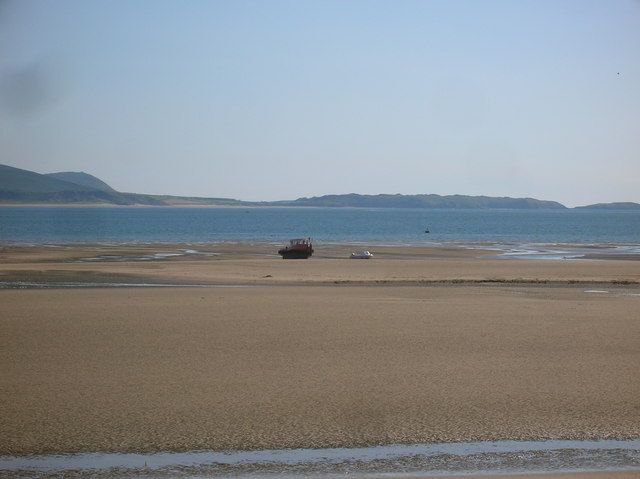 Burry Port beach in the evening sun