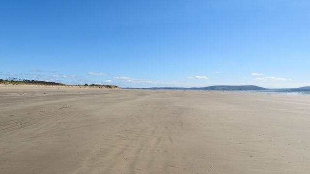 On the beach at Cefn Sidan