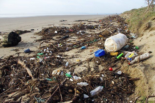 Litter on Pembrey Beach