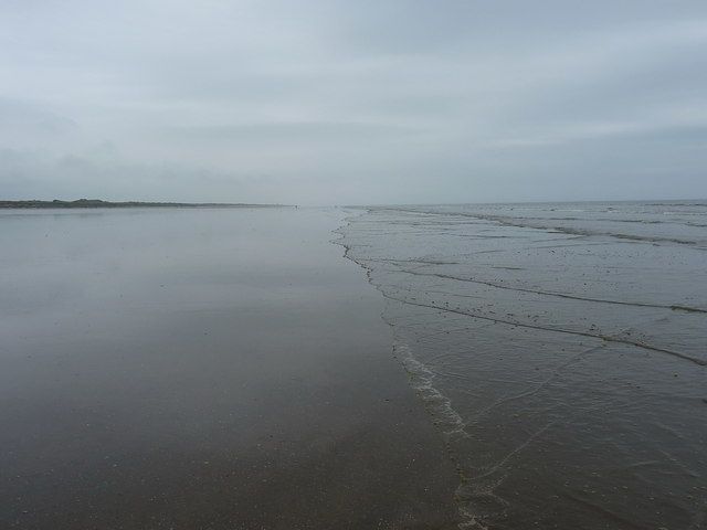 Just inside the range area