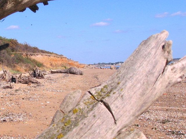 Cliffs & beach at Cudmore Grove CP; East Mersea
