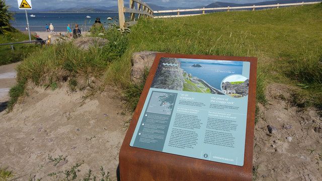 Wild Atlantic Way discovery point - interpretation panel at Ballinskelligs, County Kerry