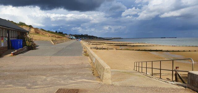 Frinton-on-Sea beach, slipway and path