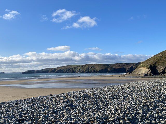 Pebble beach at Newgale