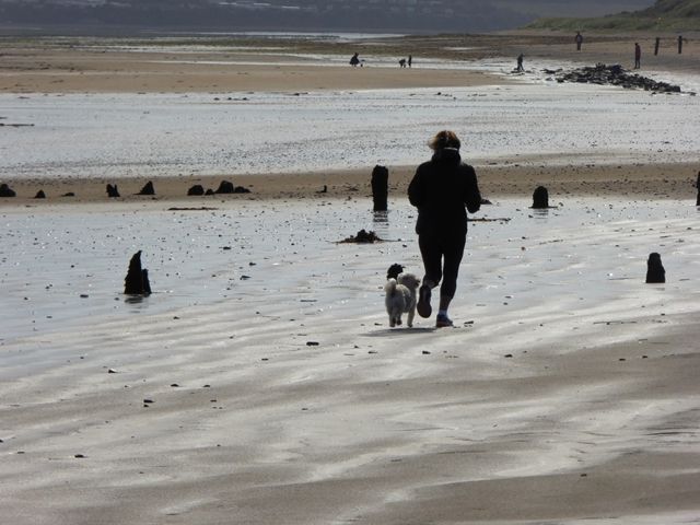 Jogger on the beach