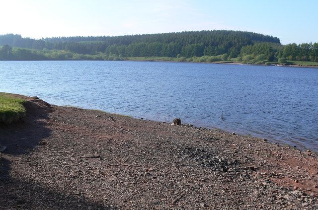 Shoreline of the Usk Reservoir