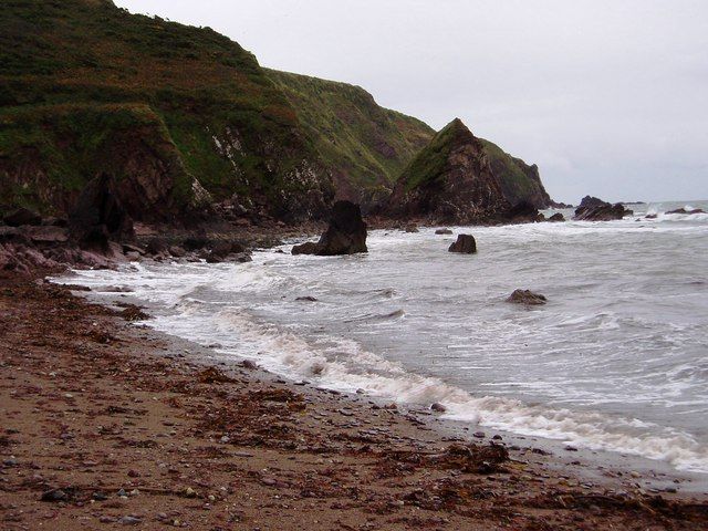Cliffs at Ballymacart Cove - looking east