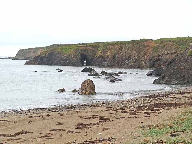 Beach and cliffs at Blackhall Strand