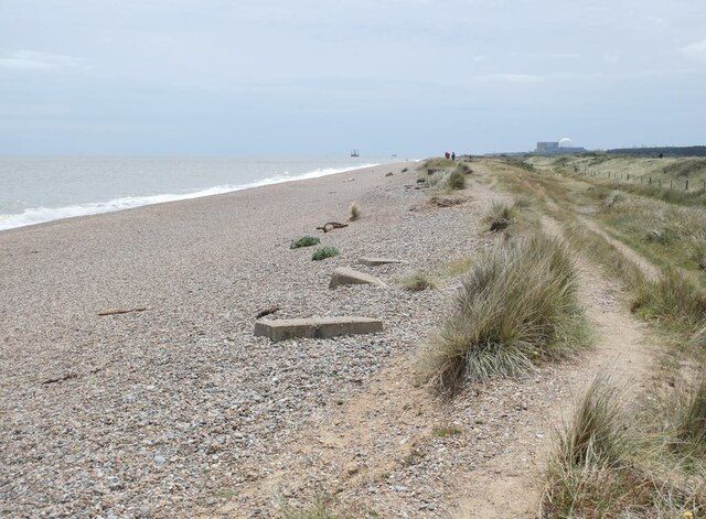 Shingle bar to seaward of Minsmere