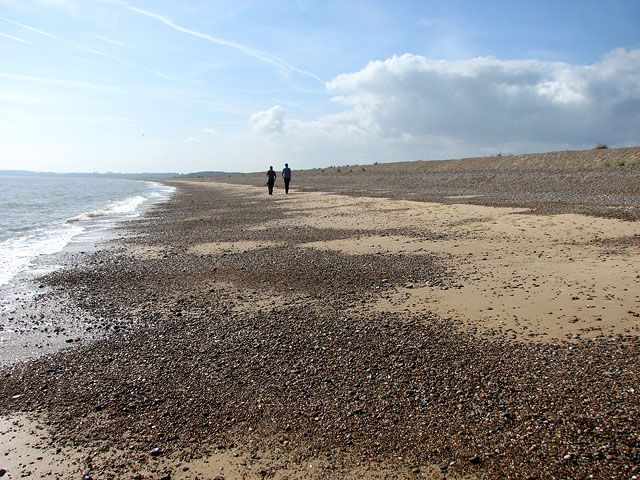 Walking on Walberswick beach