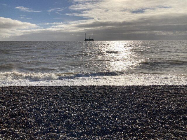 Survey platform off Walberswick beach