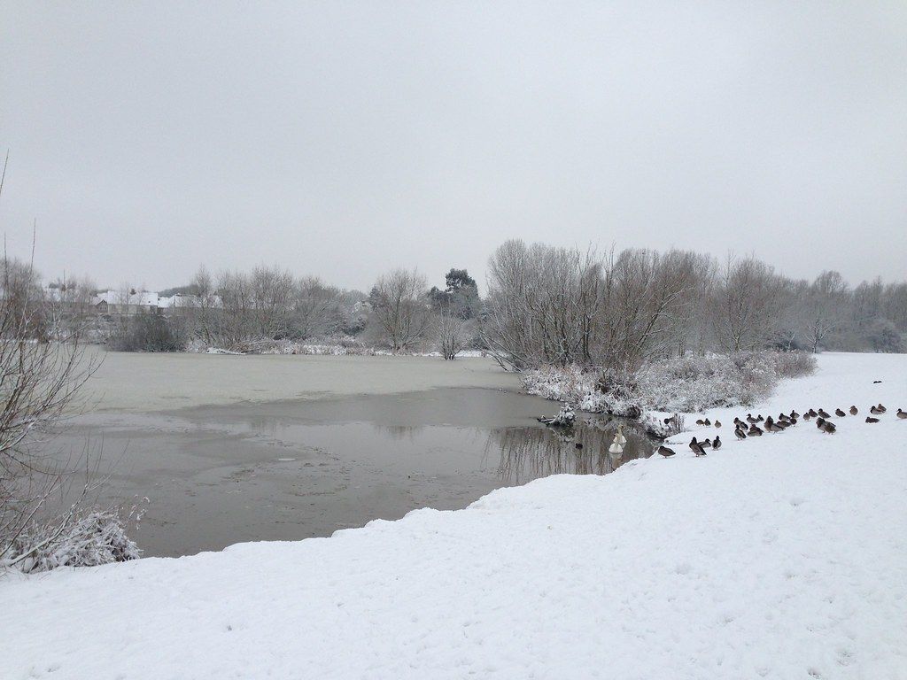 Frozen Stoke Floods and snow, Coventry