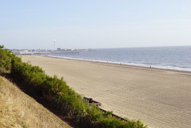 Lowestoft south beach after the holidaymakers have gone