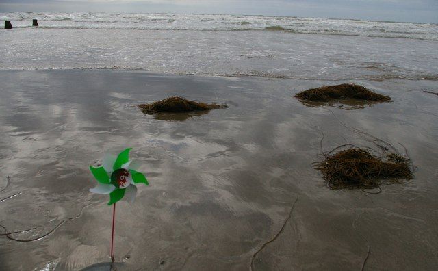 Borth Sands on a dark August afternoon