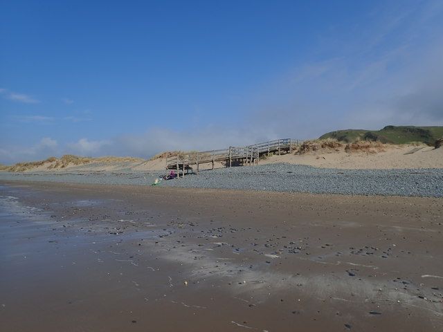 Boardwalk on Aberdyfi beach