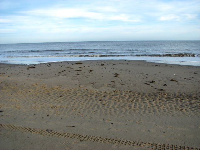 Ripples in the sand on Hemsby beach