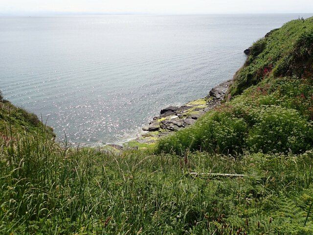 Looking down on  a wave-cut platform