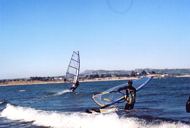 Windsurfers near Penrhyn Du