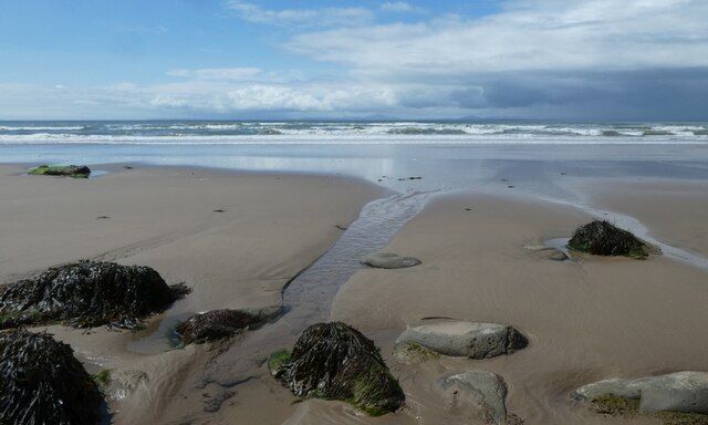 Rocks on the beach at Harlech
