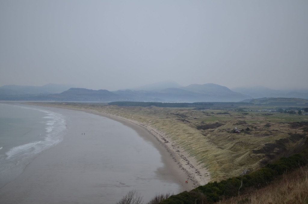 Harlech Beach and Snowdonia