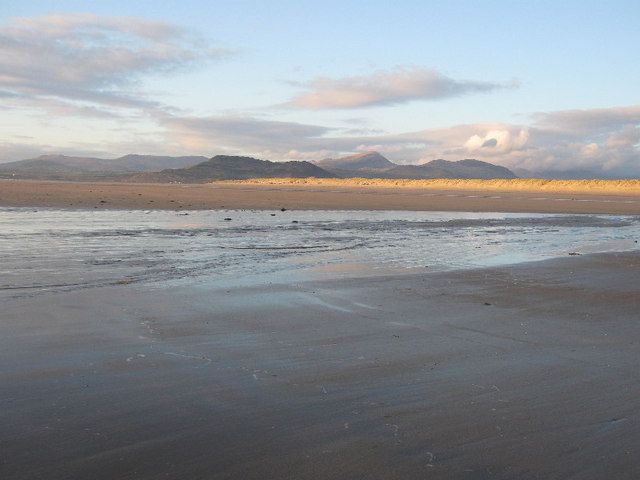 Looking north at low tide