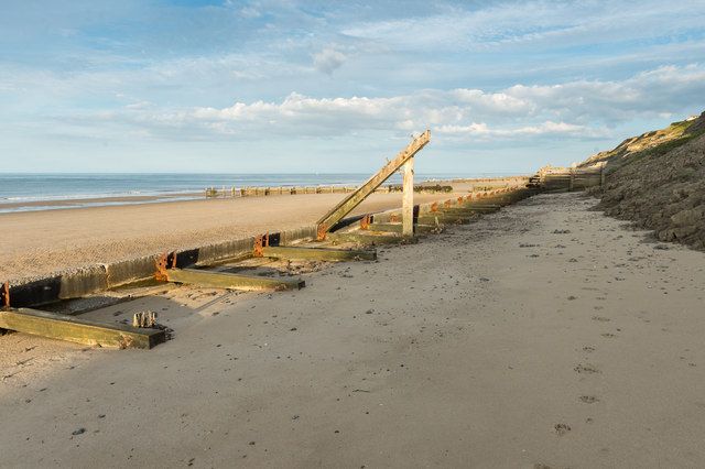 Sea defences below Trimingham