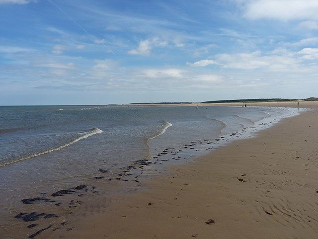 East along the water's edge