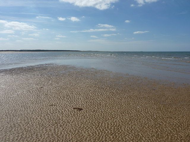 Very low tide off Holkham Beach