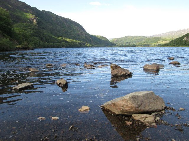 Llyn Dinas from the south-west shoreline