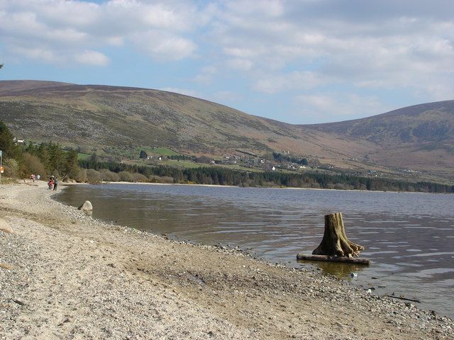 View from the beach at Pollaphuca reservoir