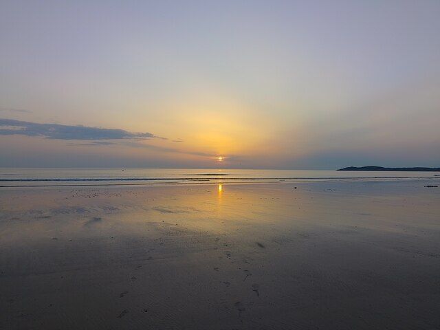 Malltraeth Bay at sunset