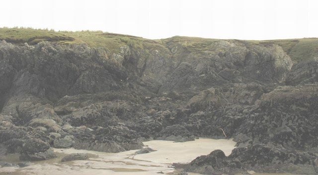 Small cove in the cliffs