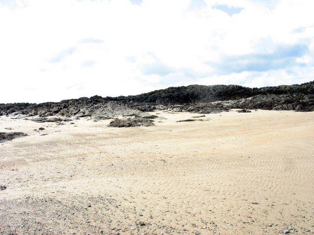 Approaching Ynys Feirig across the sands at low tide