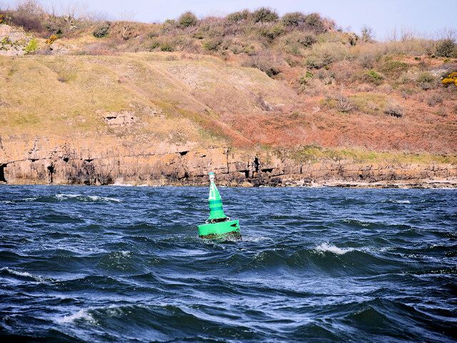 Green Buoy B1 in the Menai Strait near Penmon Point