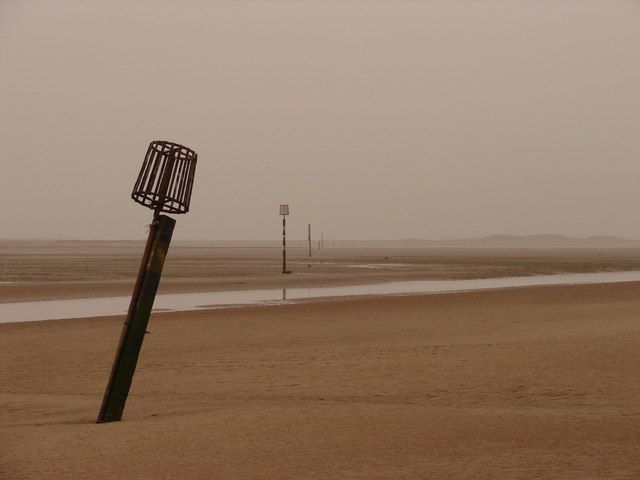Channel markers on Sand Haile Flats