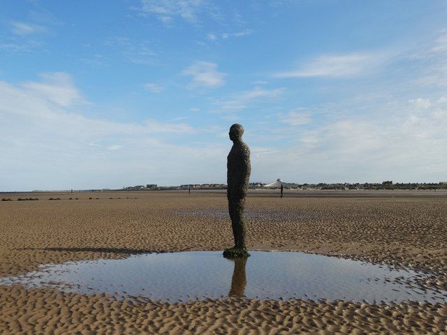 Gormley figure on Crosby Beach