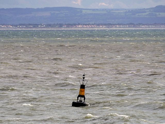 Cardinal Marker Buoy in the Crosby Channel, Liverpool Bay