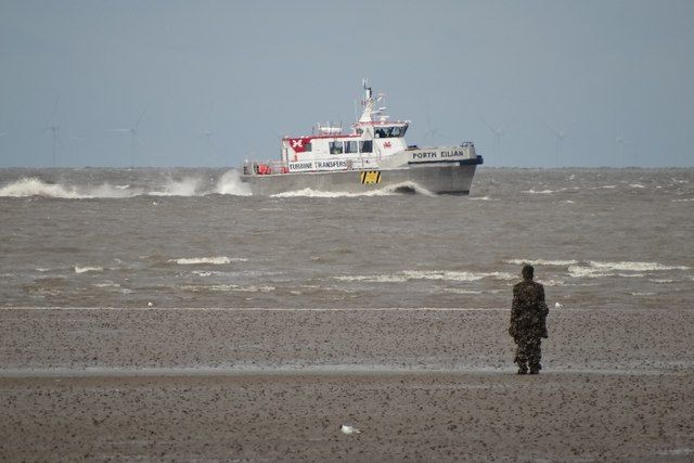 "Porth Elian" passing Crosby Beach
