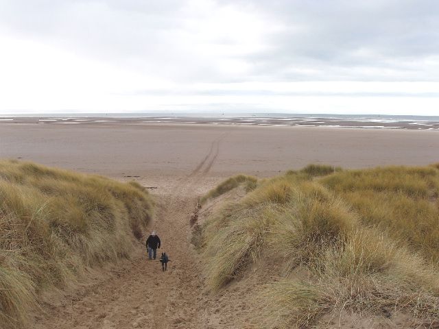 Track through Raven Meols Hills sand dunes