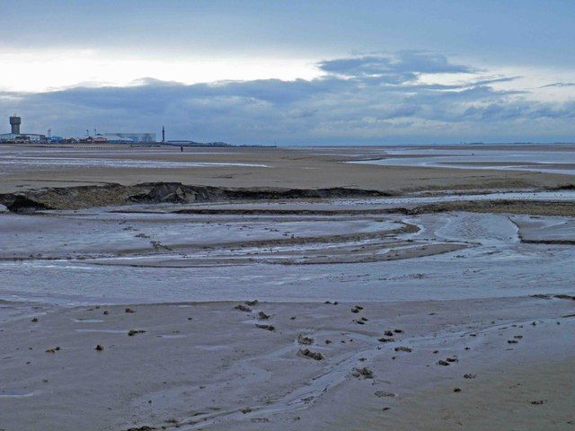 One of the streams that appear at low Tide on Cleethorpes beach
