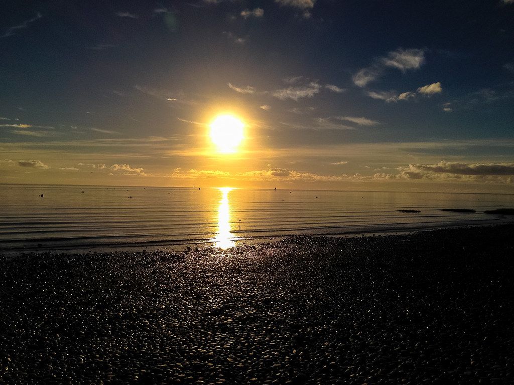 Setting sun, Lytham Beach