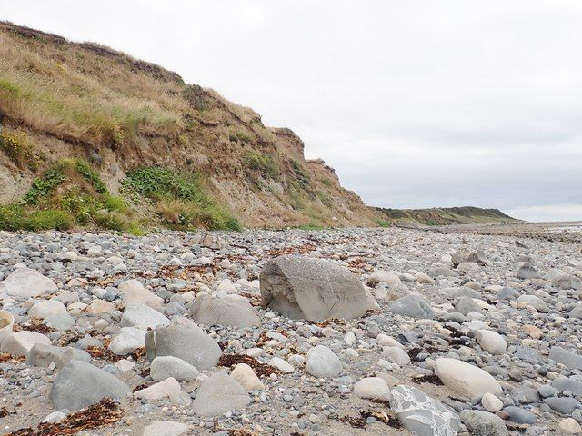 Boulder strewn beach at Rathcore Lower
