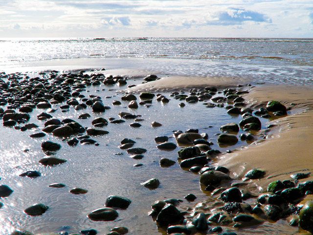 Receding tide off Haverigg Beach