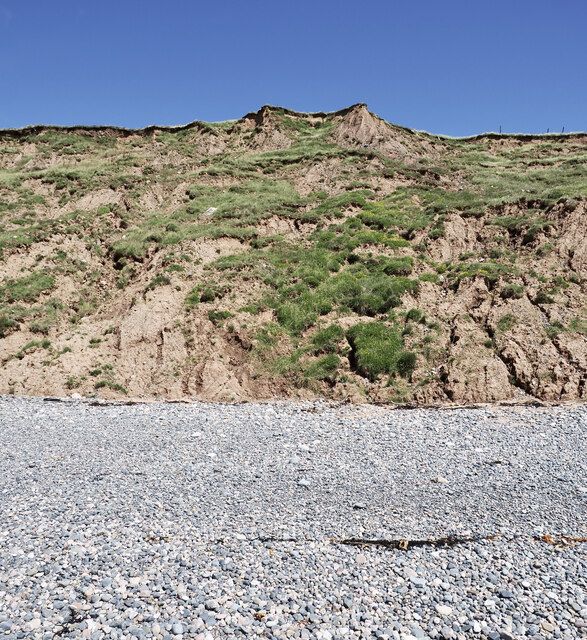 Collapsing slope with tumbled trig point