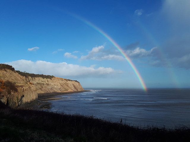 Seaward end of a rainbow, Robin Hood's Bay