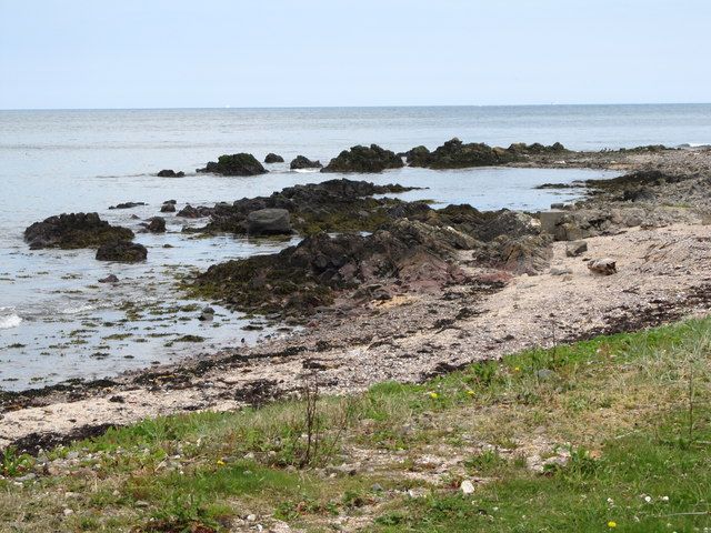 Rocky shore by the Salthill sewage plant