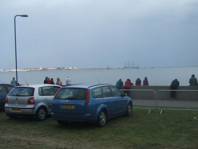 Waiting on Coronation Drive for the Tall Ships in Hartlepool Bay