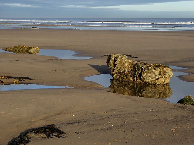 Rocks on the beach at Crimdon